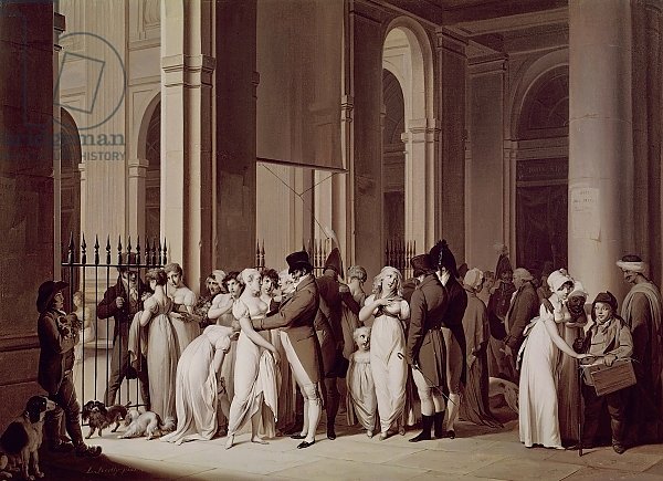 The Galleries of the Palais Royal, Paris, 1809