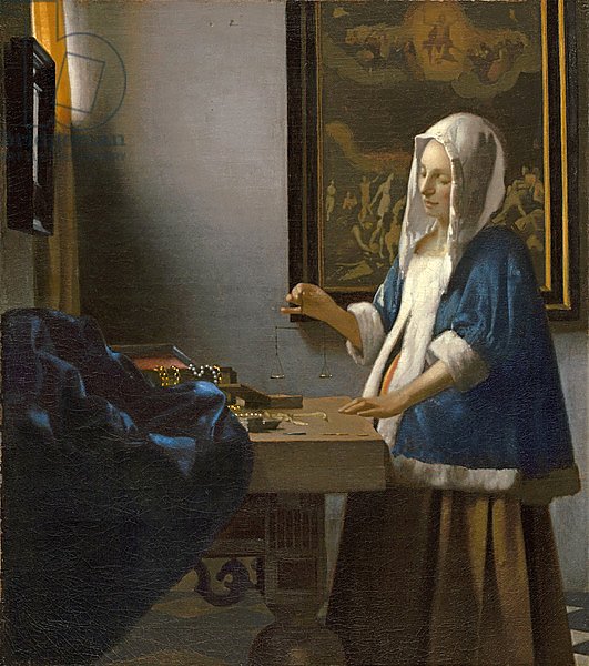 Woman Holding a Balance, c.1664