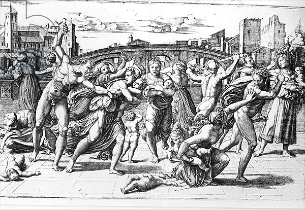The Massacre of the Innocents, engraved by Marcantonio Raimondi