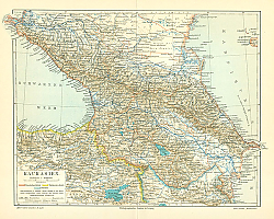 Постер Карта Кавказа 1