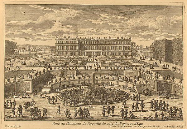 Вид на Версальский дворец со стороны парка
