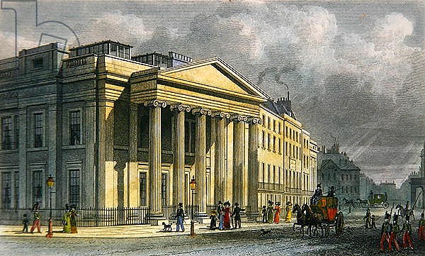 The New College of Physicians, Pall Mall, East, engraved by Thomas Barber