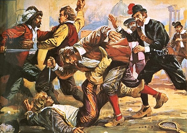 Caravaggio in a brawl