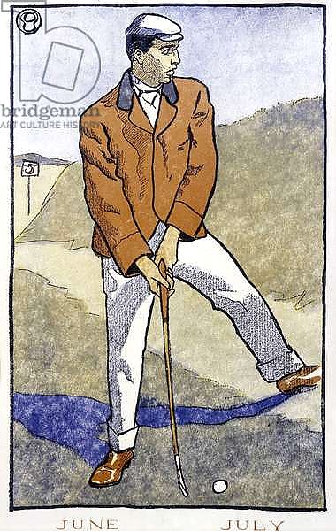 Golf Player - in “” Golf Calendar”” by Edward Penfield, 1899