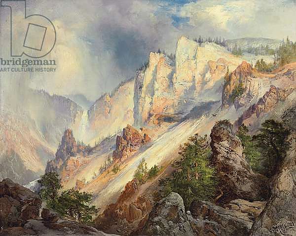 A Passing Shower in the Yellowstone Canyon, 1903