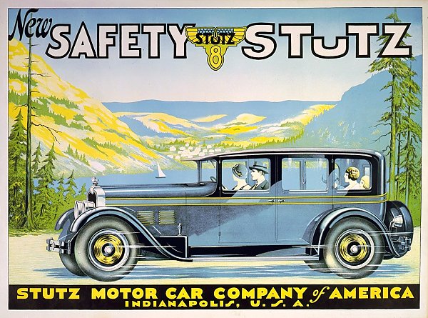 New safety Stutz; Stutz 8. Stutz Motor Car Company of America, Indianapolis, U.S.A
