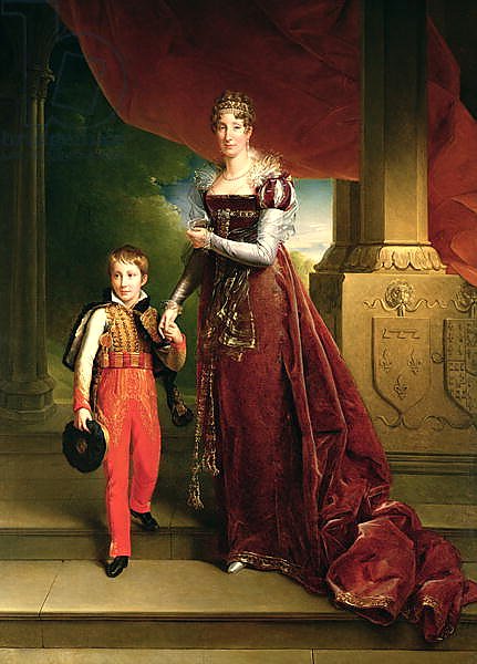 Marie Amelie de Bourbon Duchess of Orleans and her Son, Prince Ferdinand Duke of Chartres