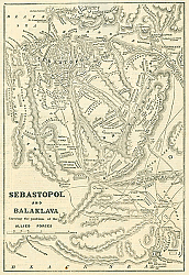 Постер Карта Севастополя и Балаклавы