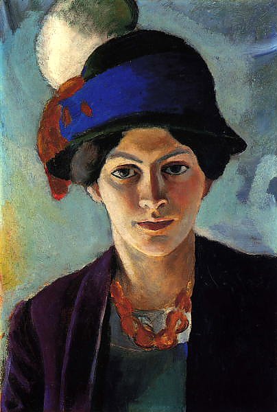 Портрет жены художника в шляпке