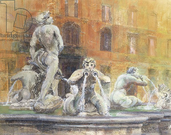 Fountain in the Piazza Navona, Rome, 1982
