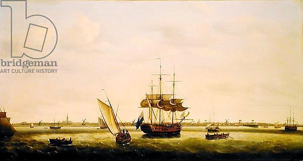 The Frigate 'Surprise' at Anchor off Great Yarmouth, Norfolk, c.1775
