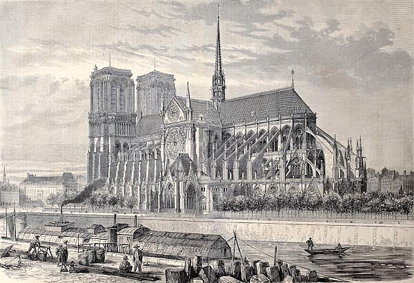 Notre Dame de Paris, Fichot and Gaildrau. Published on “L'Illustration, Journal Universel”, Paris, 1