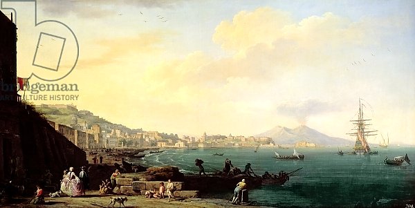 View of Naples with Vesuvius in the Background