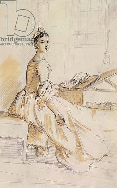 Portrait of a Lady at a Drawing Table