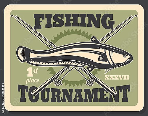 Рыбный турнир, ретро-плакат