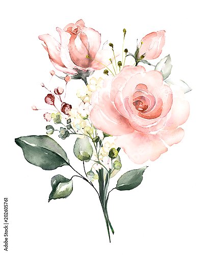  Букетик розовых роз