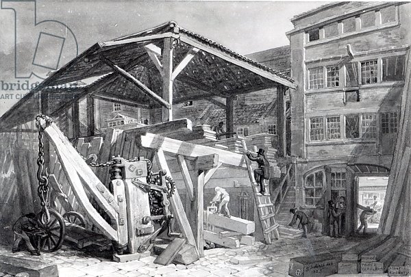 Timber Yard, Finsbury, 1825