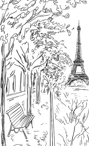 Париж в Ч/Б рисунках #35