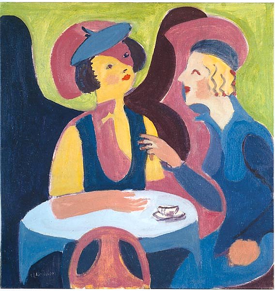 Zwei Damen im Cafe