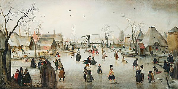 Катание на коньках в деревне (1610)