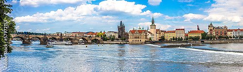 Чехия. Летняя панорама Праги