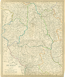 Постер Карта Россия в Европе, часть V, 1835г.