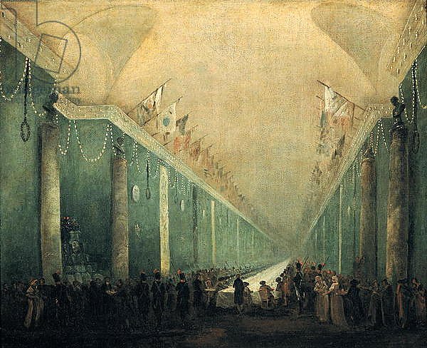 Banquet Given for Napoleon Bonaparte in the Grande Galerie of the Louvre, 20th December 1797