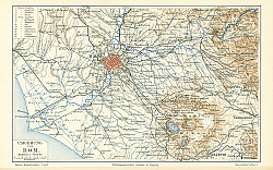 Постер Карта окрестностей Рима, конец 19 в. 3
