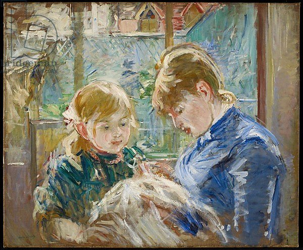 The Artist's Daughter, Julie, with her Nanny, c.1884