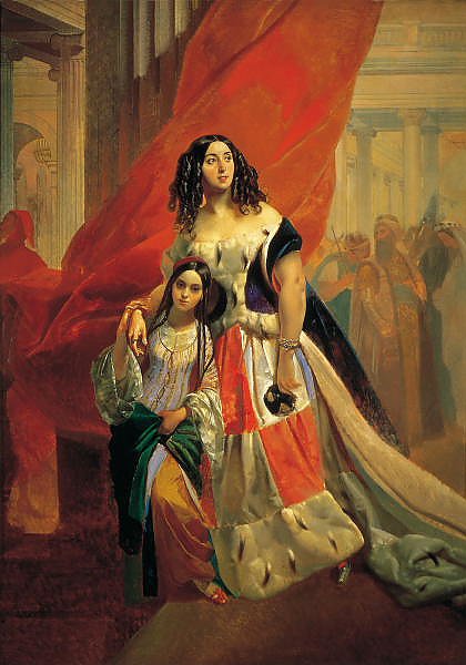 Портрет графини Юлии Павловны Самойловой, удаляющейся с бала с приёмной дочерью Амацилией Паччини