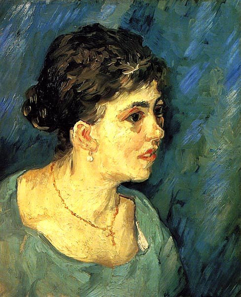 Портрет женщины в голубом