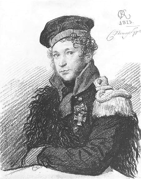 Портрет А.Р.Томилова в форме ополченца. 1813