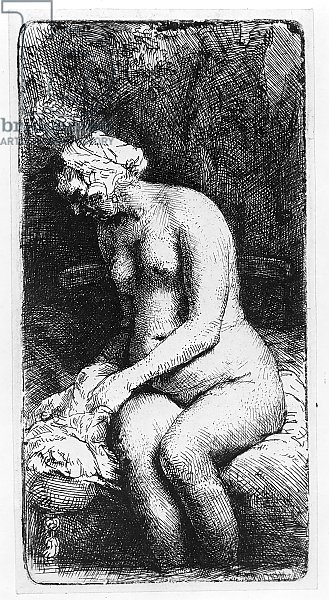 Woman bathing, 1658