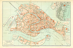 Постер Карта Венеции, конец 19 в. 1