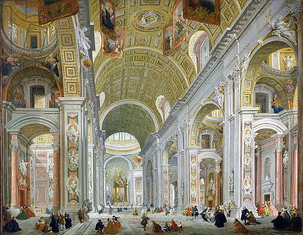 Interior of St. Peter's, Rome, c.1754