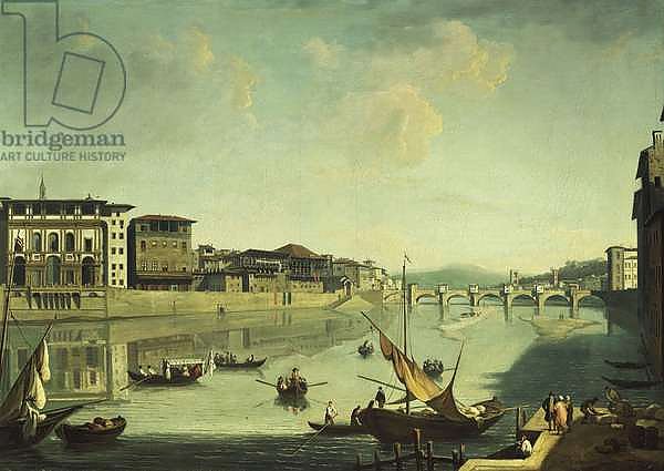 A View of the Arno with the Ponte alle Gracie, Florence,