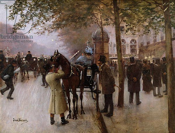 The Boulevards, Evening in Front of the Cafe Napolitain, late 19th century