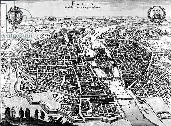 Map of Paris, 1620 2