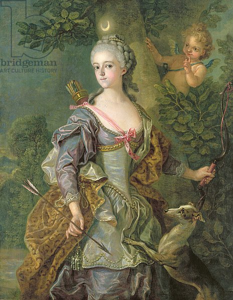 Luise Henriette Wilhelmine von Anhalt-Dessau as Diana, 1765