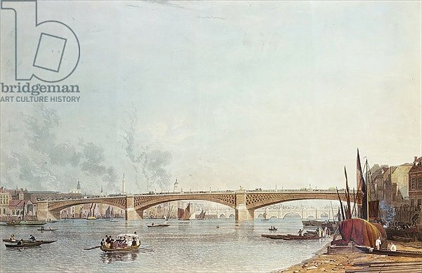 Southwark Bridge, West Front, from Bankside, looking towards London Bridge