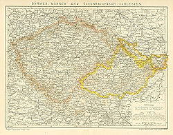 Постер Карта Богемии, Моравии и Австрийской Силезии 3