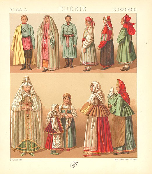 Россия: костюмы мужчин и женщин #4 1