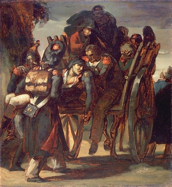 Wounded Soldiers in a cart, 1814-17