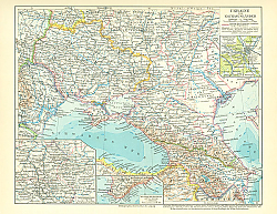 Постер Карта Украины и Северного Кавказа 1