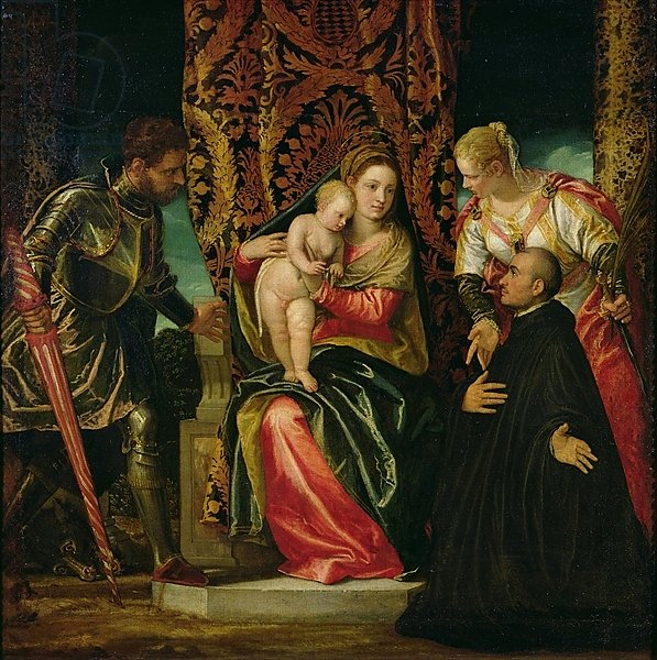 Virgin and Child between St. Justine and St. George, with a Benedictine monk