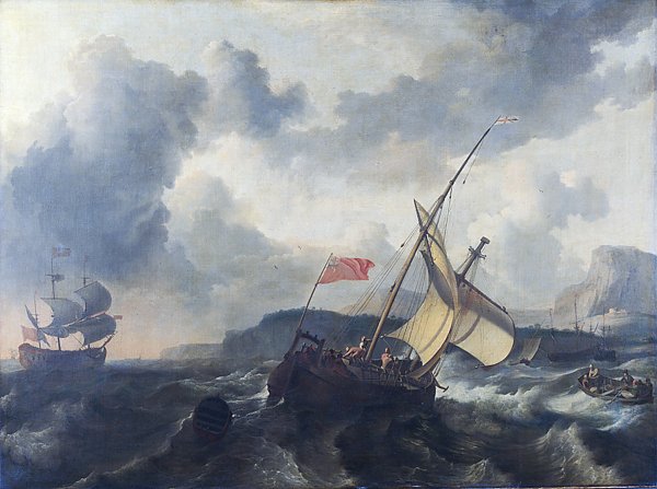 Английское судно в бурном море