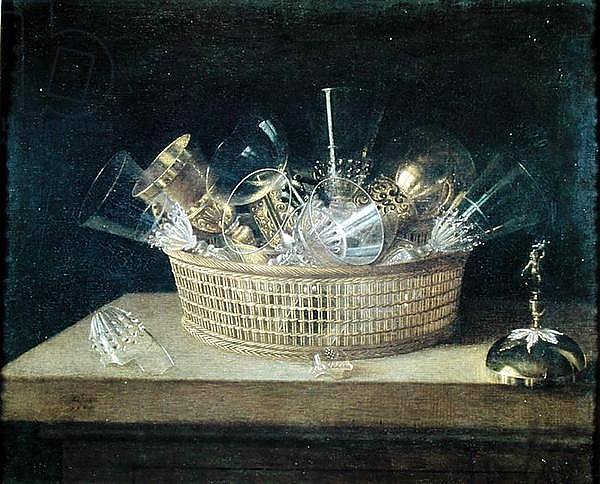 Still Life with a Basket of Glasses, 1644