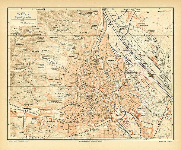 Карта Вены, конец 19 в. 1