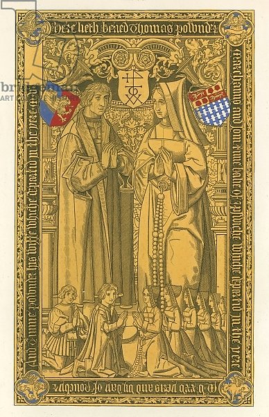 Постер Шоу Анри (акв) From a Brass, in the Church of St Mary Key Ipswich, 1525