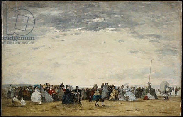Vacationers on the Beach at Trouville, 1864